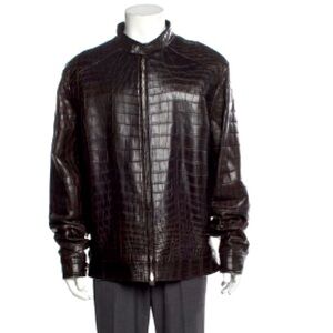 Brioni crocodile leather jacket